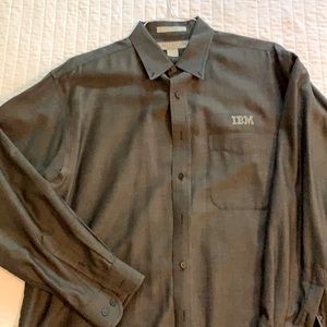 Black and white long sleeve IBM shirt size large